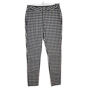 Free People Gingham Skinny Pants Black White Check High Rise OB714967 Size 29